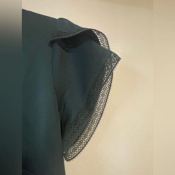 J Crew Tulip Sleeve Ruffle neck top. Size small. - Picture 3 of 8